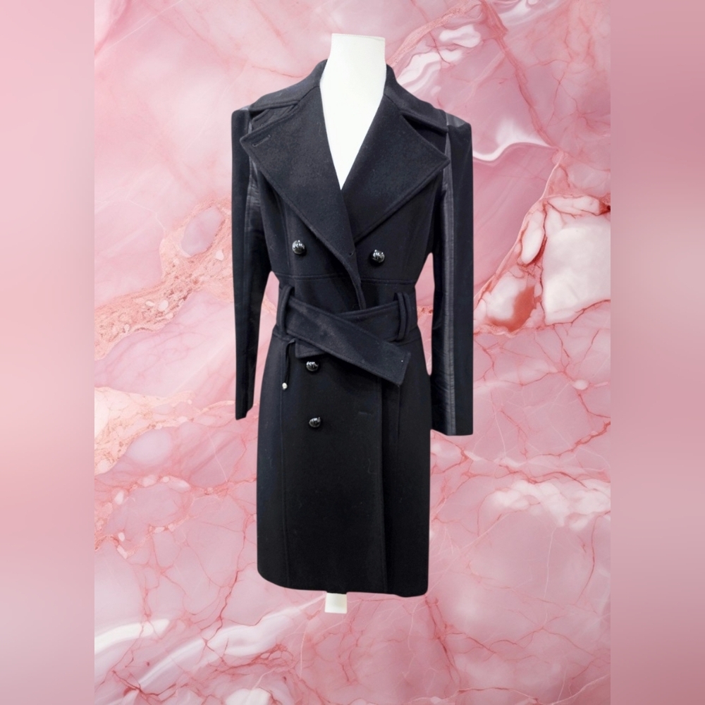 Authentic Vintage Versace Black Double-Breasted Women's Coat